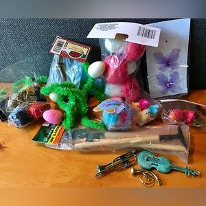Mixed Lot Holiday Easter DIY Adornments Arts Crafts Loose Decorations Trinkets